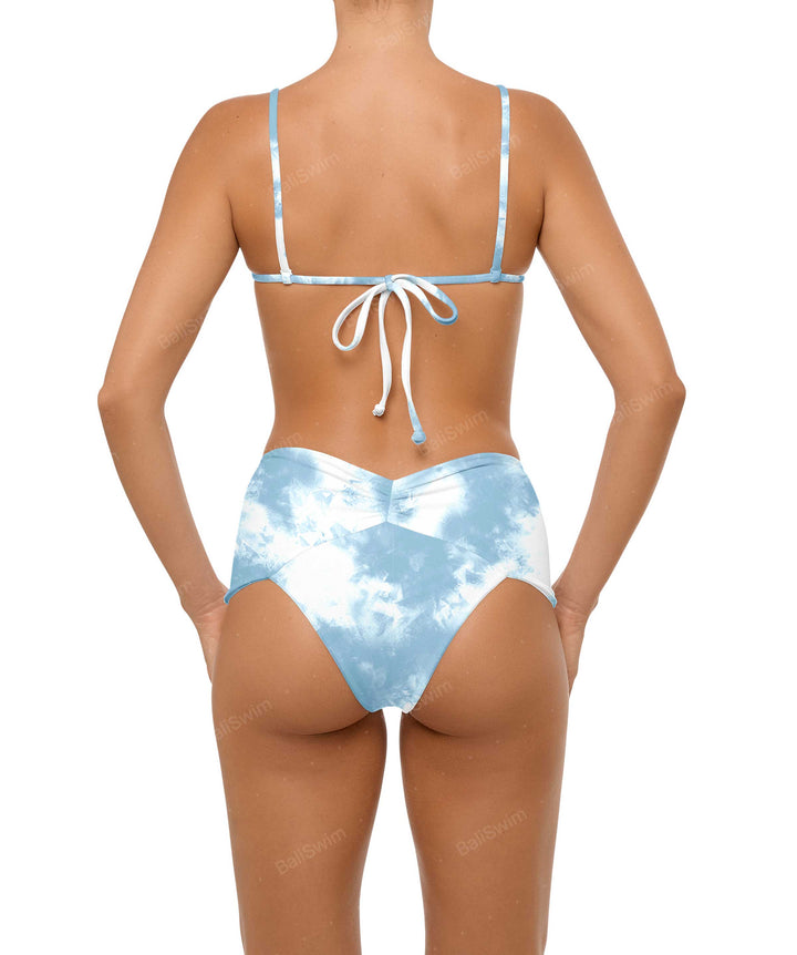 BSWS-B97 Ruched High Rise Bikini Bottom