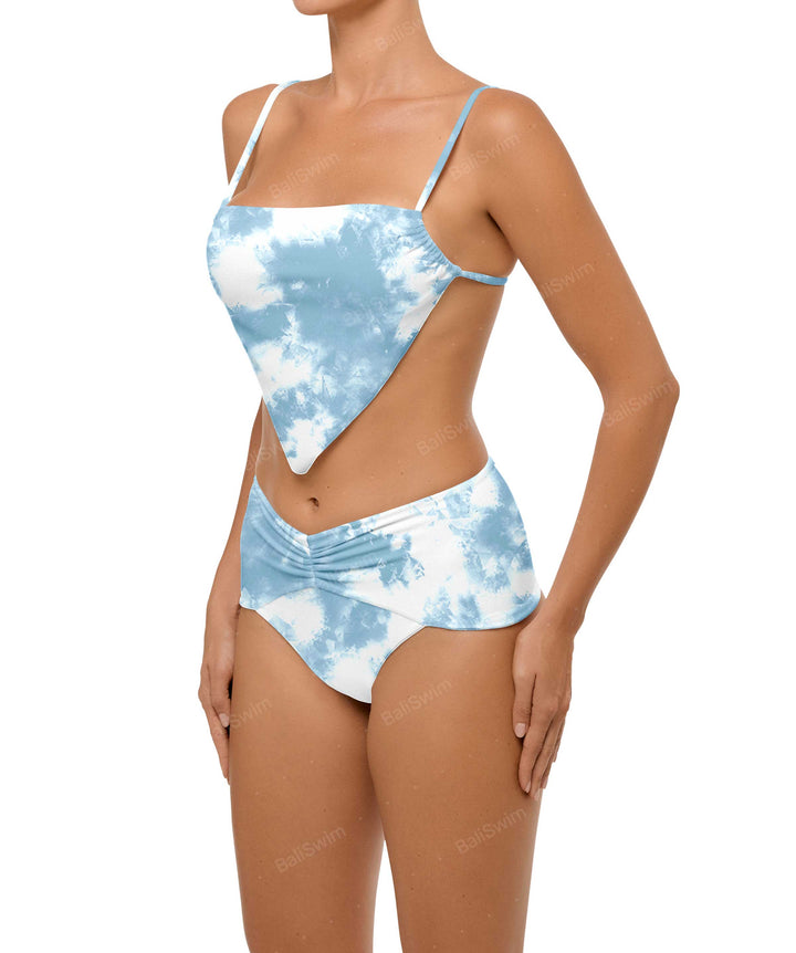 BSWS-B97 Ruched High Rise Bikini Bottom