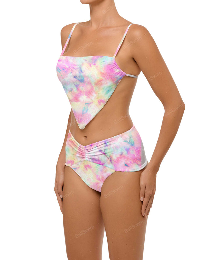 BSWS-B97 Ruched High Rise Bikini Bottom