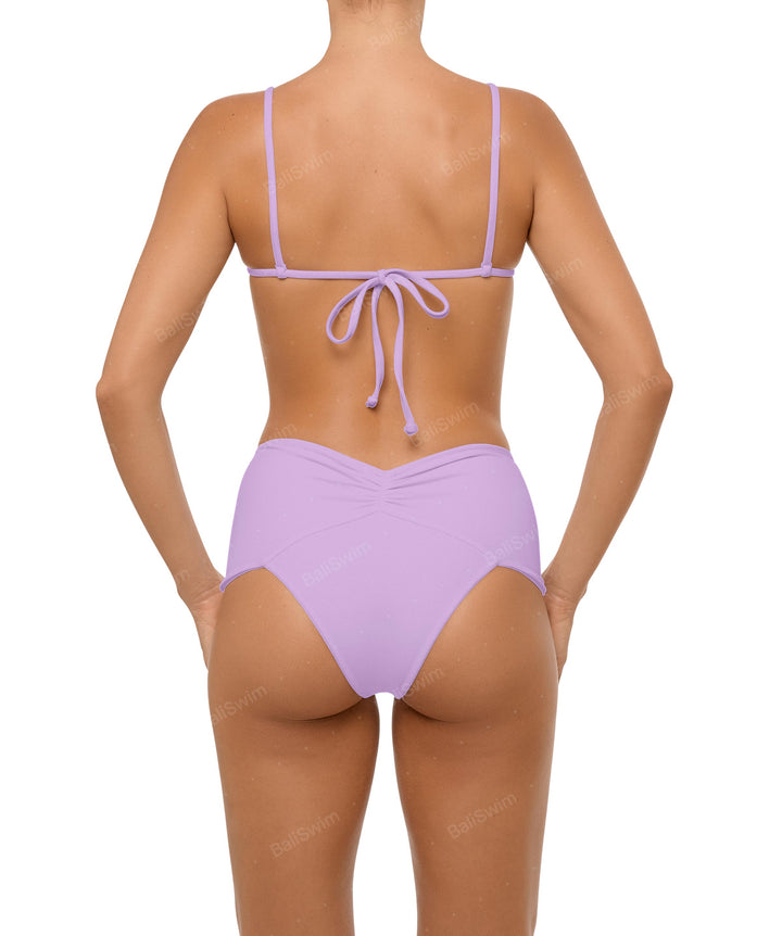BSWS-B97 Ruched High Rise Bikini Bottom