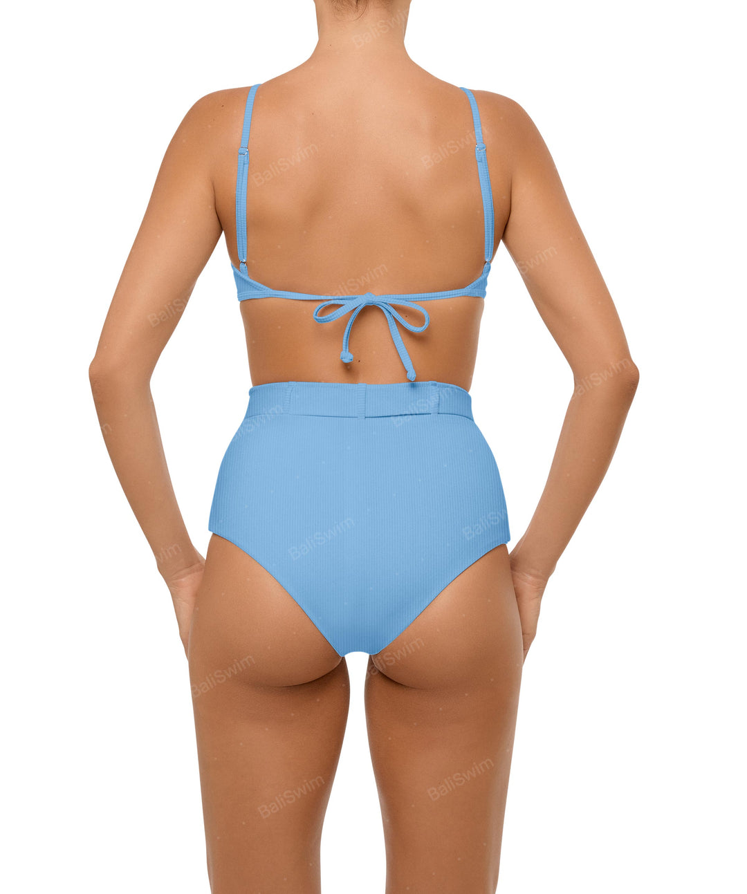 BSWS-B98 Belted High Rise Bikini Bottom