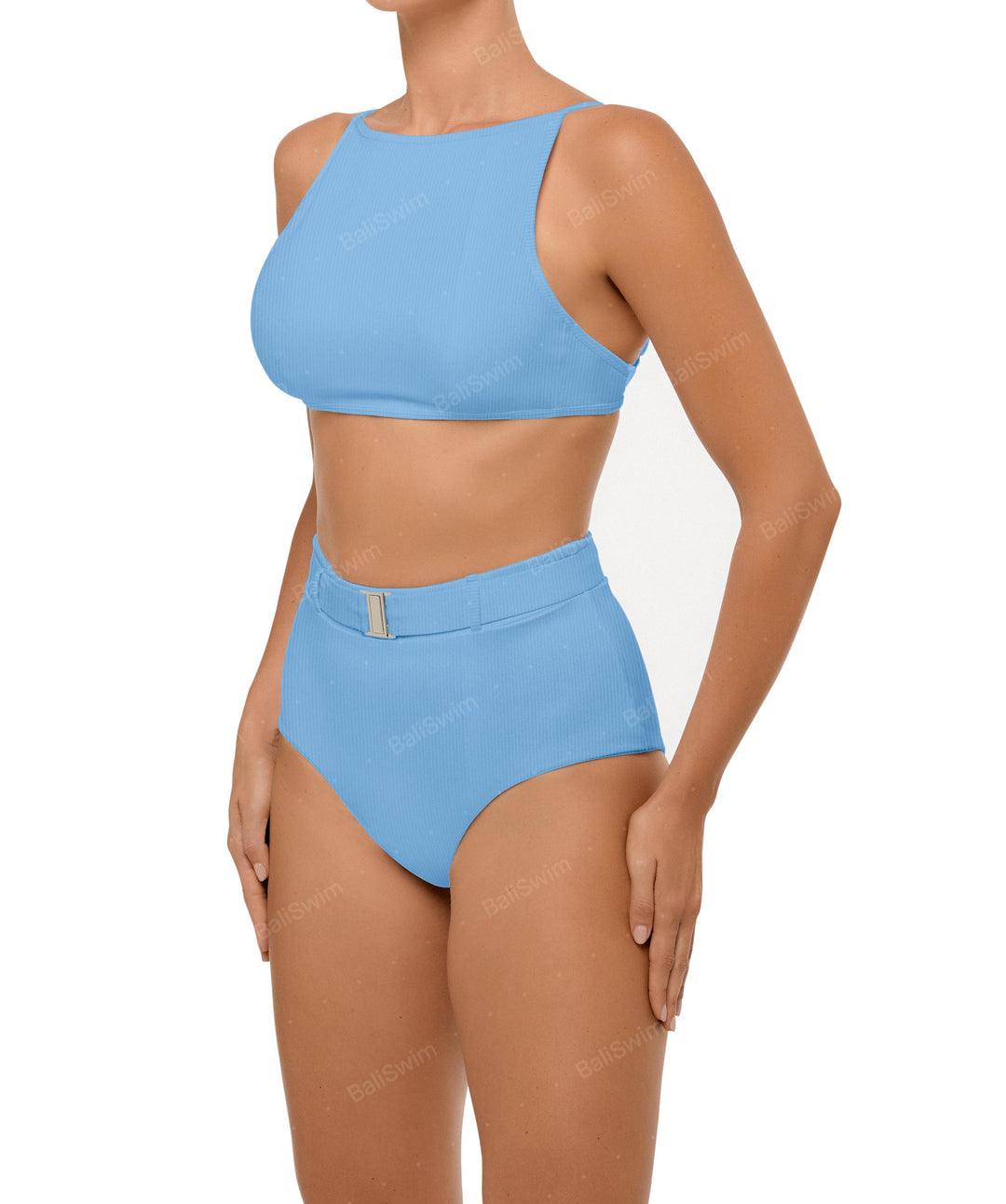BSWS-B98 Belted High Rise Bikini Bottom