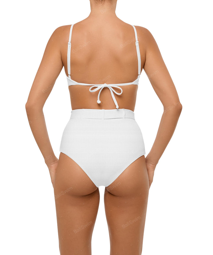 BSWS-B98 Belted High Rise Bikini Bottom