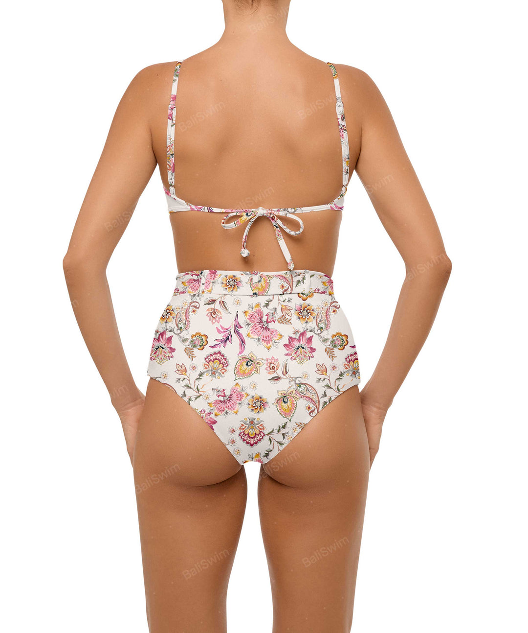 BSWS-B98 Belted High Rise Bikini Bottom