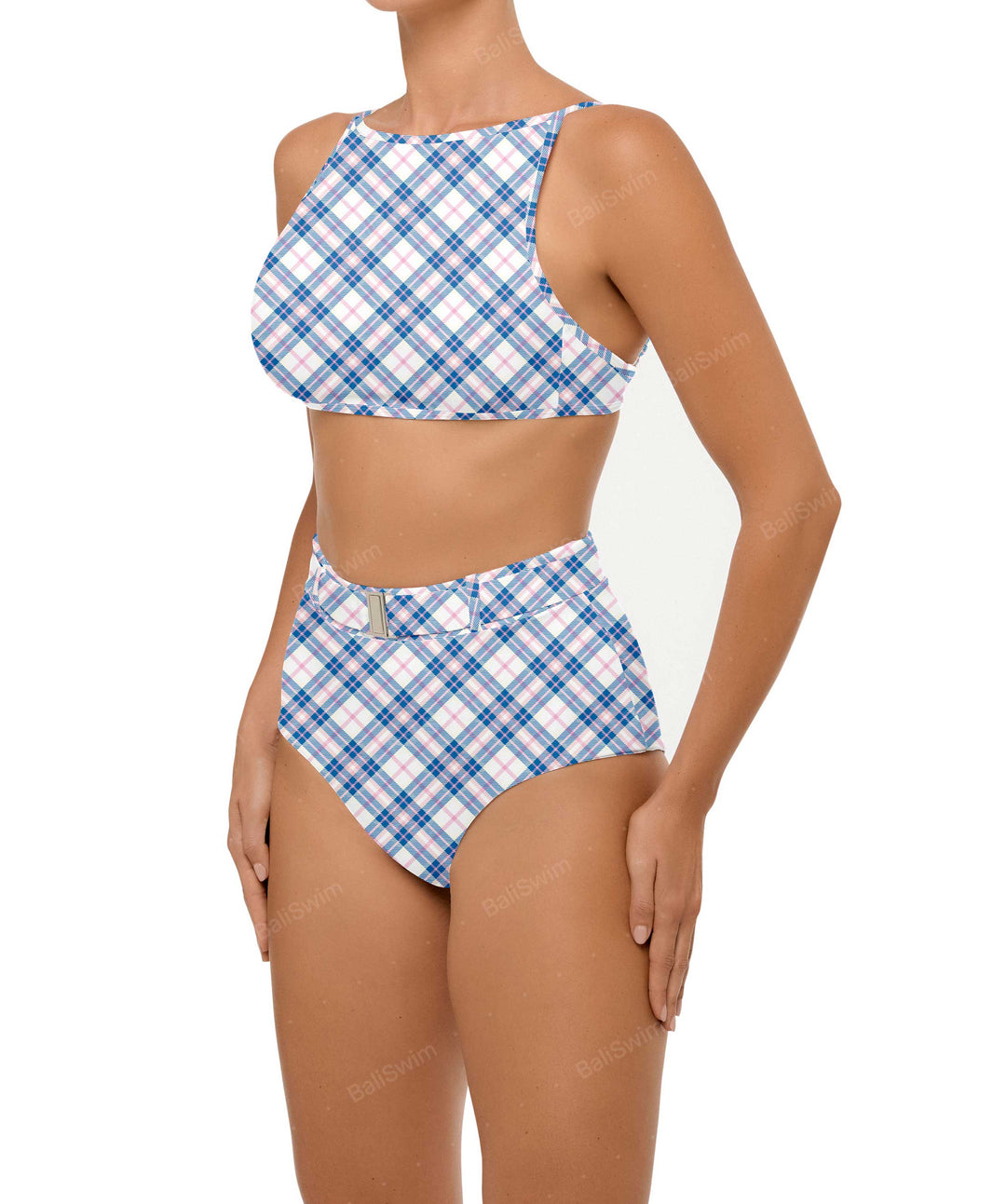 BSWS-B98 Belted High Rise Bikini Bottom