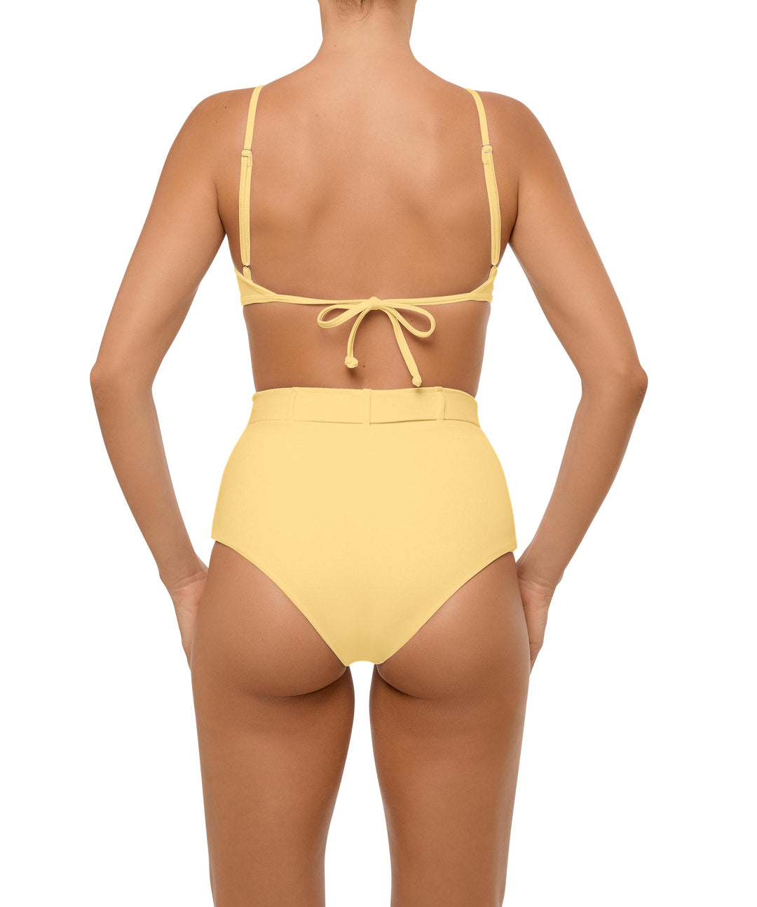 BSWS-B98 Belted High Rise Bikini Bottom