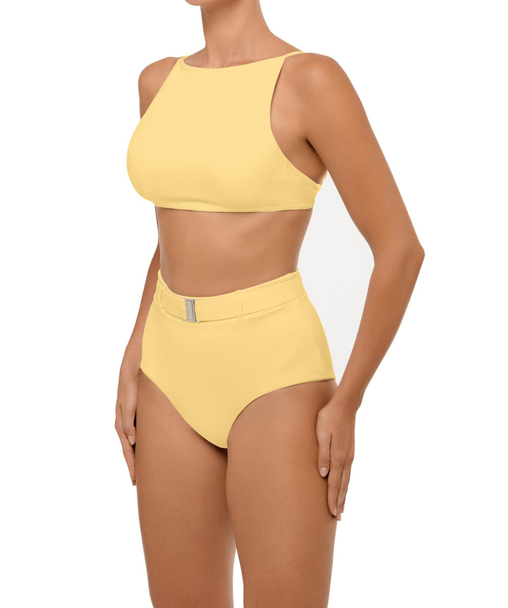 BSWS-B98 Belted High Rise Bikini Bottom
