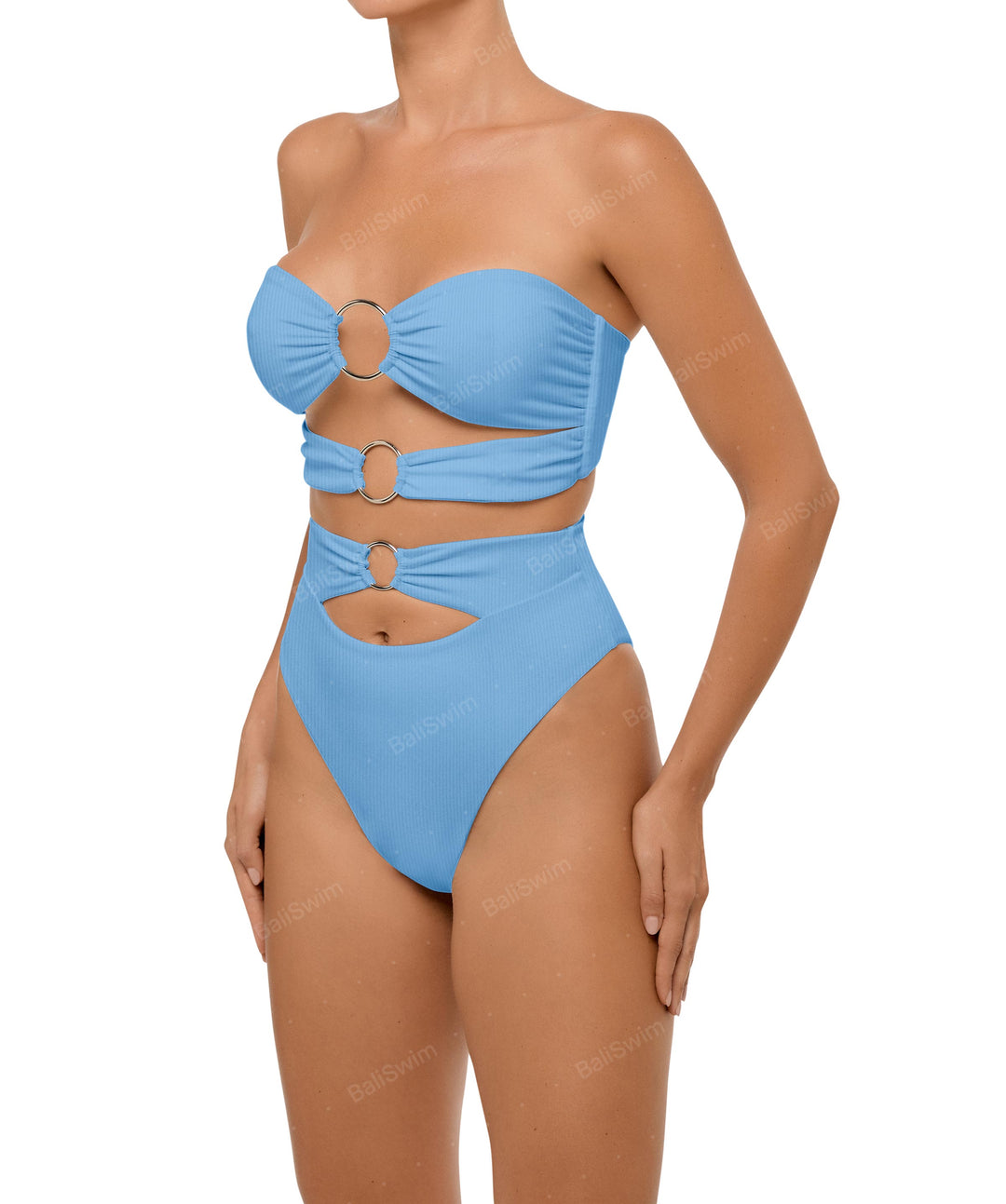 BSWS-B99 O-ring High Rise Bikini Bottom