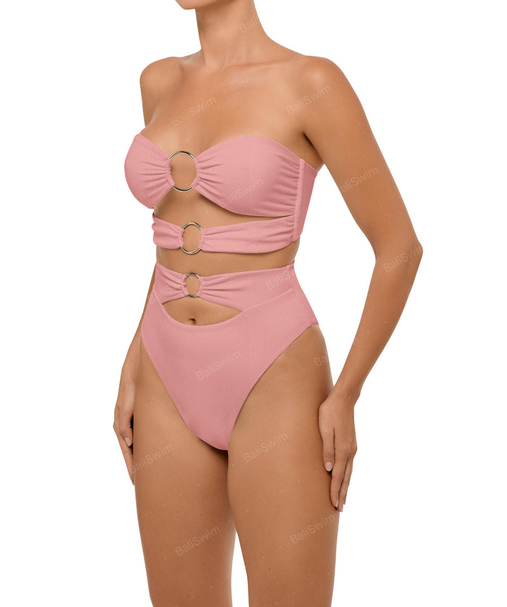 BSWS-B99 O-ring High Rise Bikini Bottom
