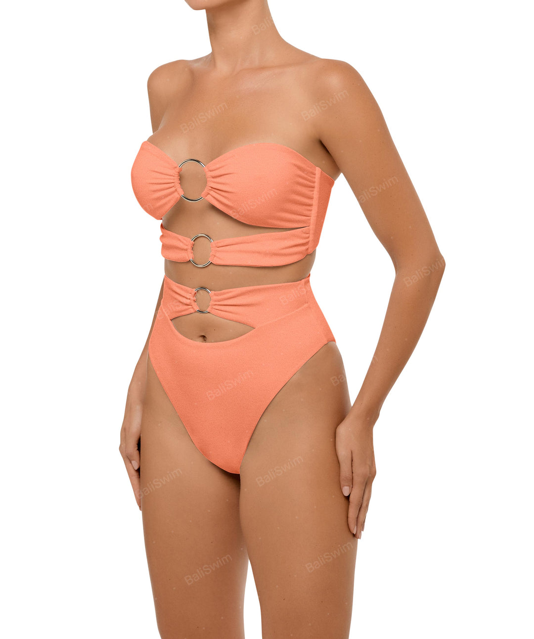 BSWS-B99 O-ring High Rise Bikini Bottom