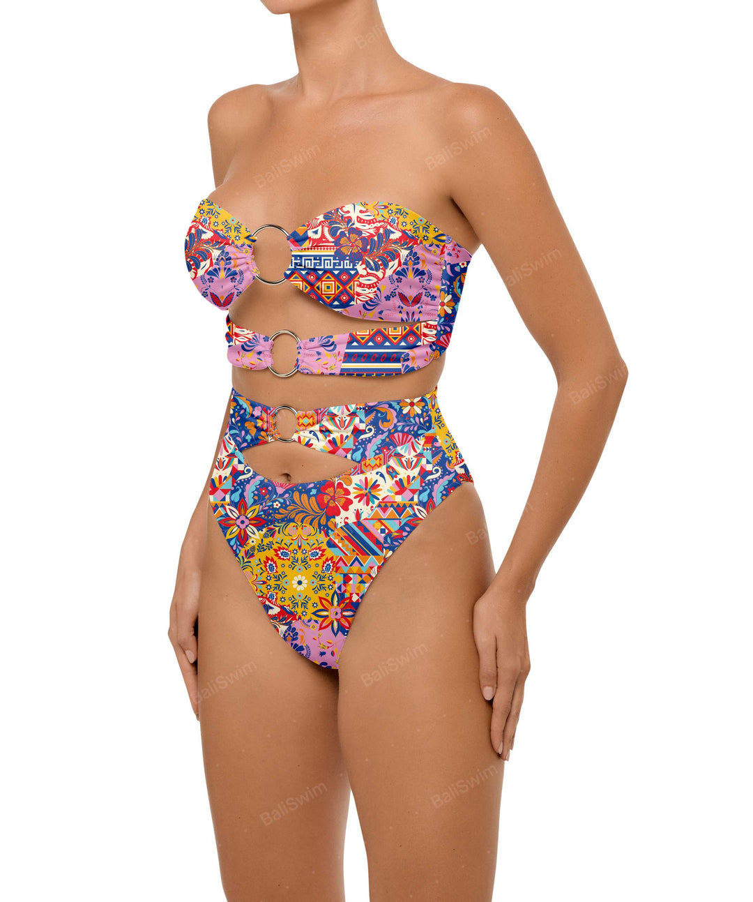 BSWS-B99 O-ring High Rise Bikini Bottom