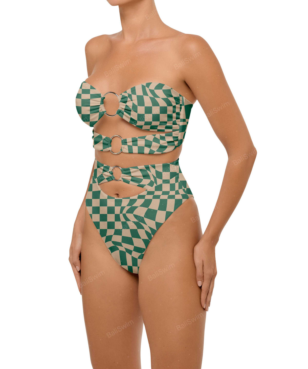 BSWS-B99 O-ring High Rise Bikini Bottom