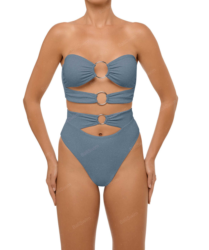 BSWS-B99 O-ring High Rise Bikini Bottom
