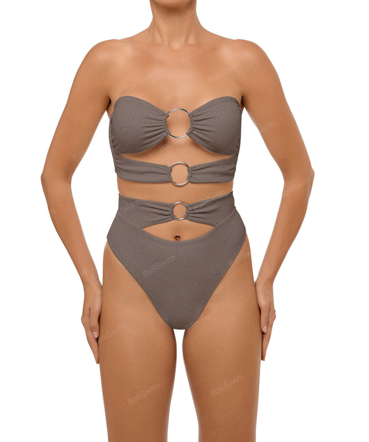 BSWS-B99 O-ring High Rise Bikini Bottom