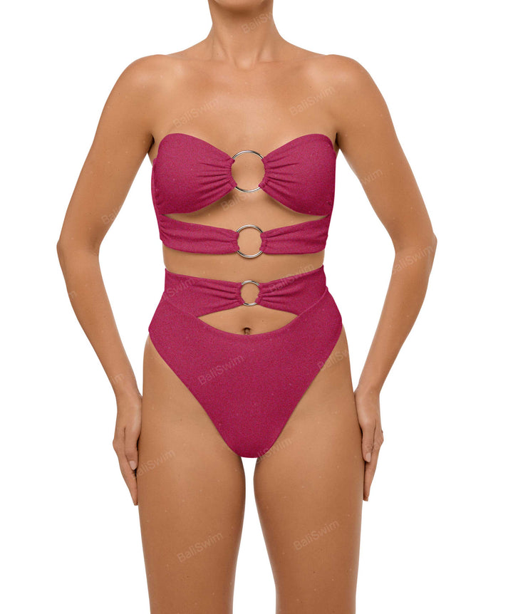BSWS-B99 O-ring High Rise Bikini Bottom