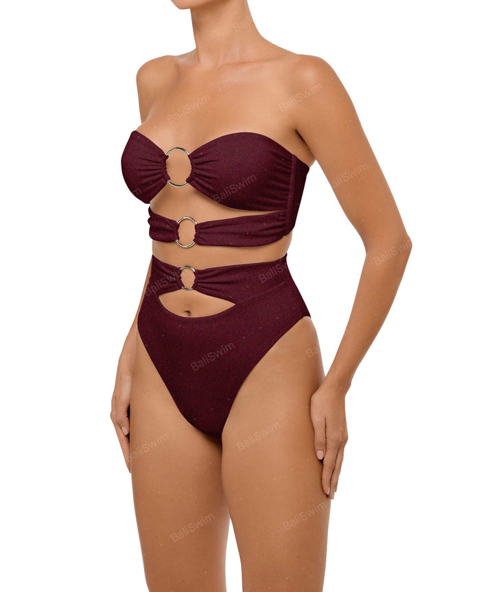 BSWS-B99 O-ring High Rise Bikini Bottom