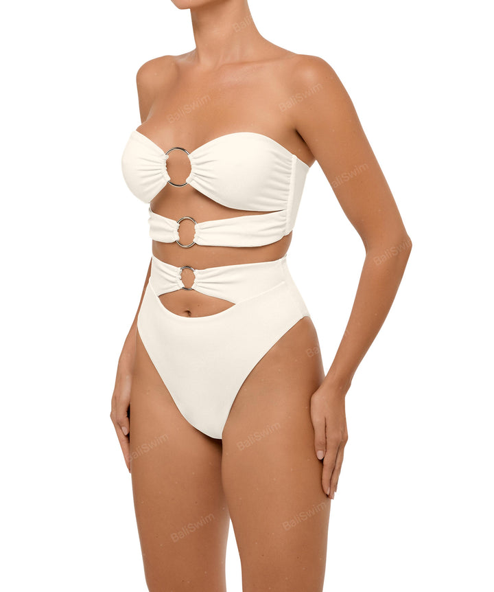 BSWS-B99 O-ring High Rise Bikini Bottom