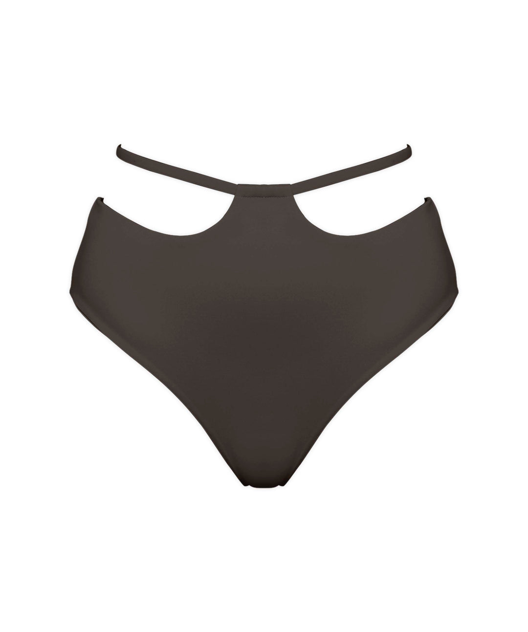 BSWS-B93 High Waisted Strap Cutout Bikini Bottom