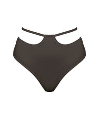 BSWS-B93 High Waisted Strap Cutout Bikini Bottom