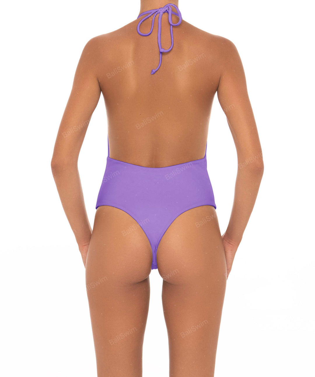 BSWS-S13 Plunge Neck Halter One Piece