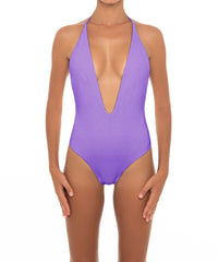 BSWS-S13 Plunge Neck Halter One Piece