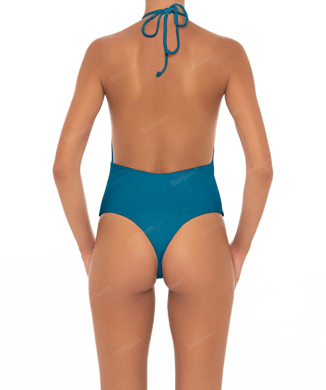 BSWS-S13 Plunge Neck Halter One Piece