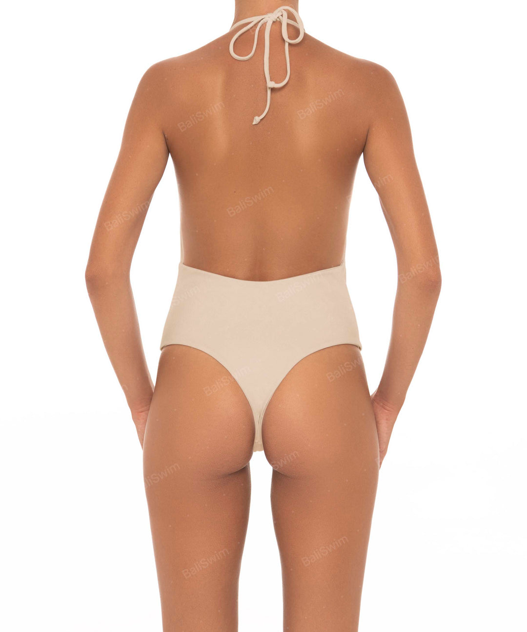 BSWS-S13 Plunge Neck Halter One Piece