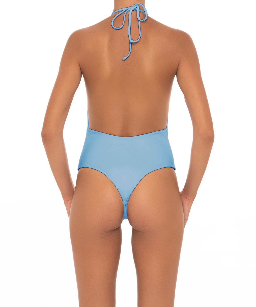 BSWS-S13 Plunge Neck Halter One Piece