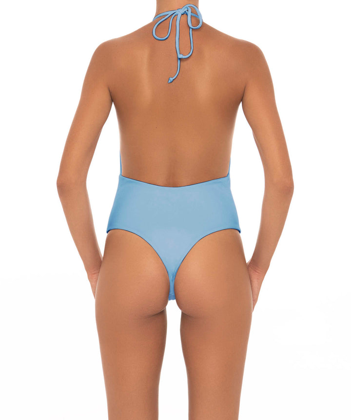 BSWS-S13 Plunge Neck Halter One Piece