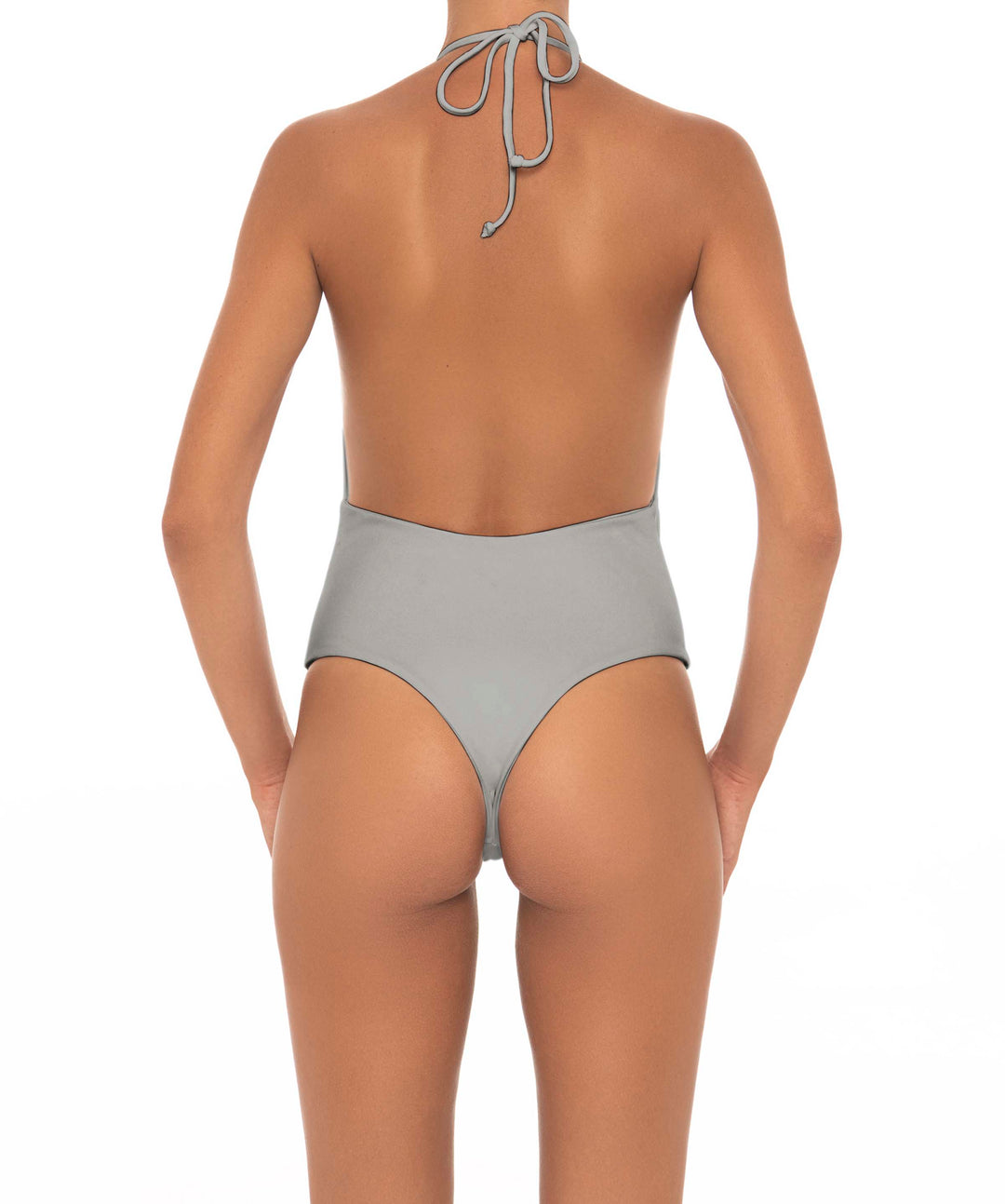 BSWS-S13 Plunge Neck Halter One Piece