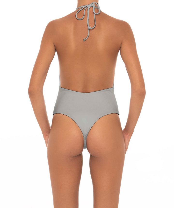 BSWS-S13 Plunge Neck Halter One Piece