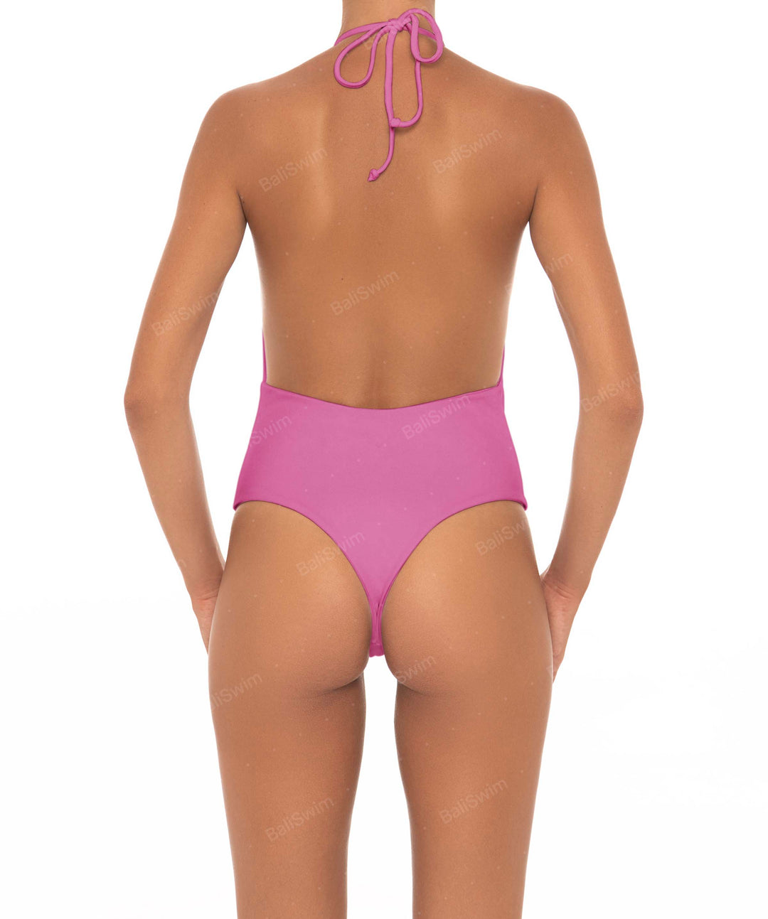 BSWS-S13 Plunge Neck Halter One Piece