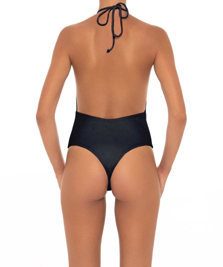 BSWS-S13 Plunge Neck Halter One Piece