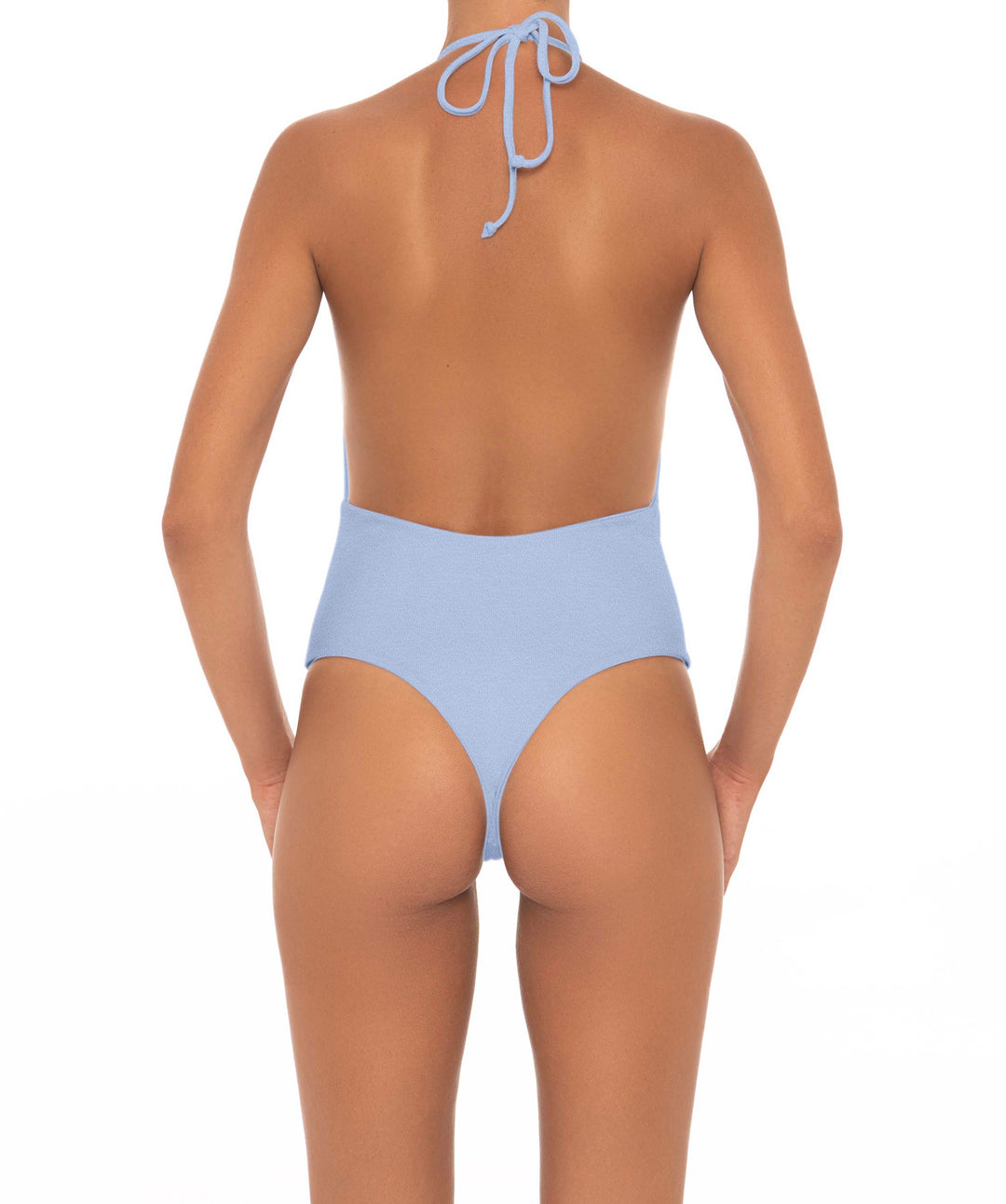 BSWS-S13 Plunge Neck Halter One Piece