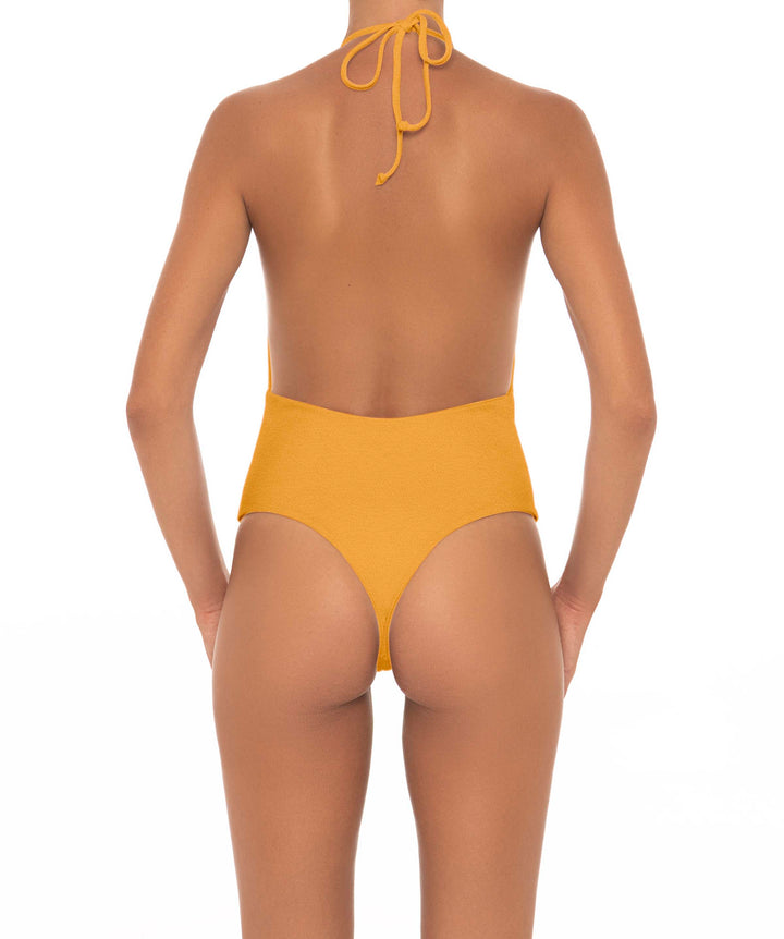 BSWS-S13 Plunge Neck Halter One Piece