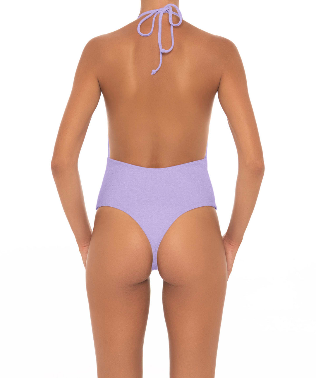BSWS-S13 Plunge Neck Halter One Piece