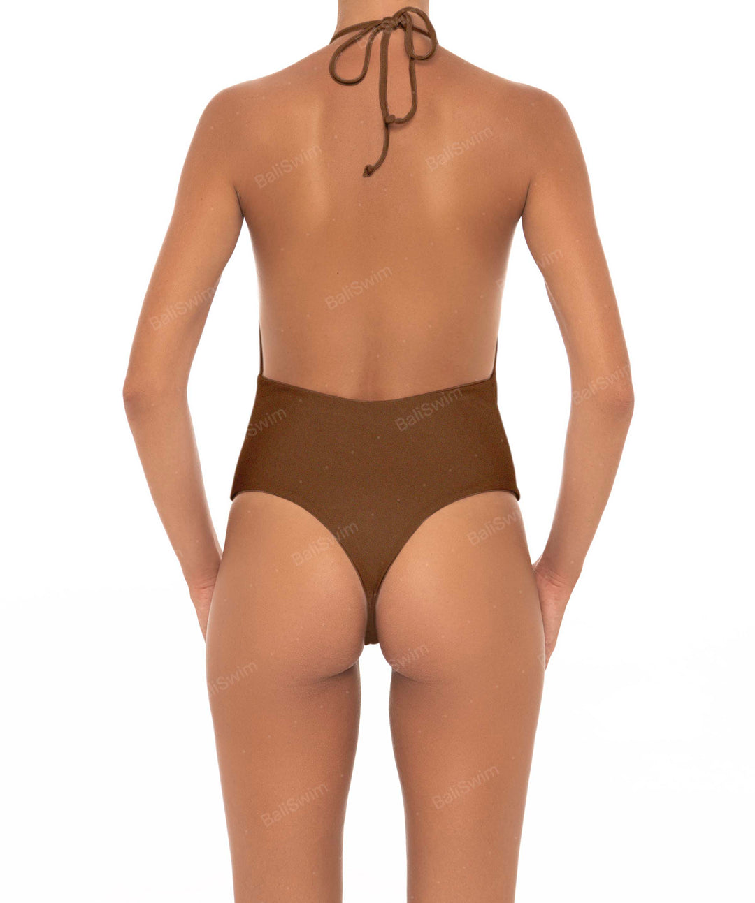 BSWS-S13 Plunge Neck Halter One Piece