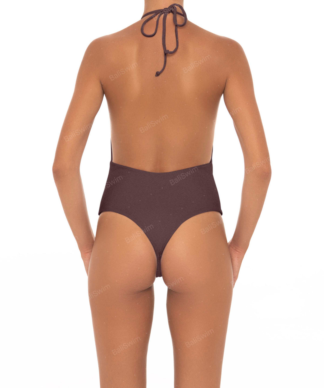 BSWS-S13 Plunge Neck Halter One Piece