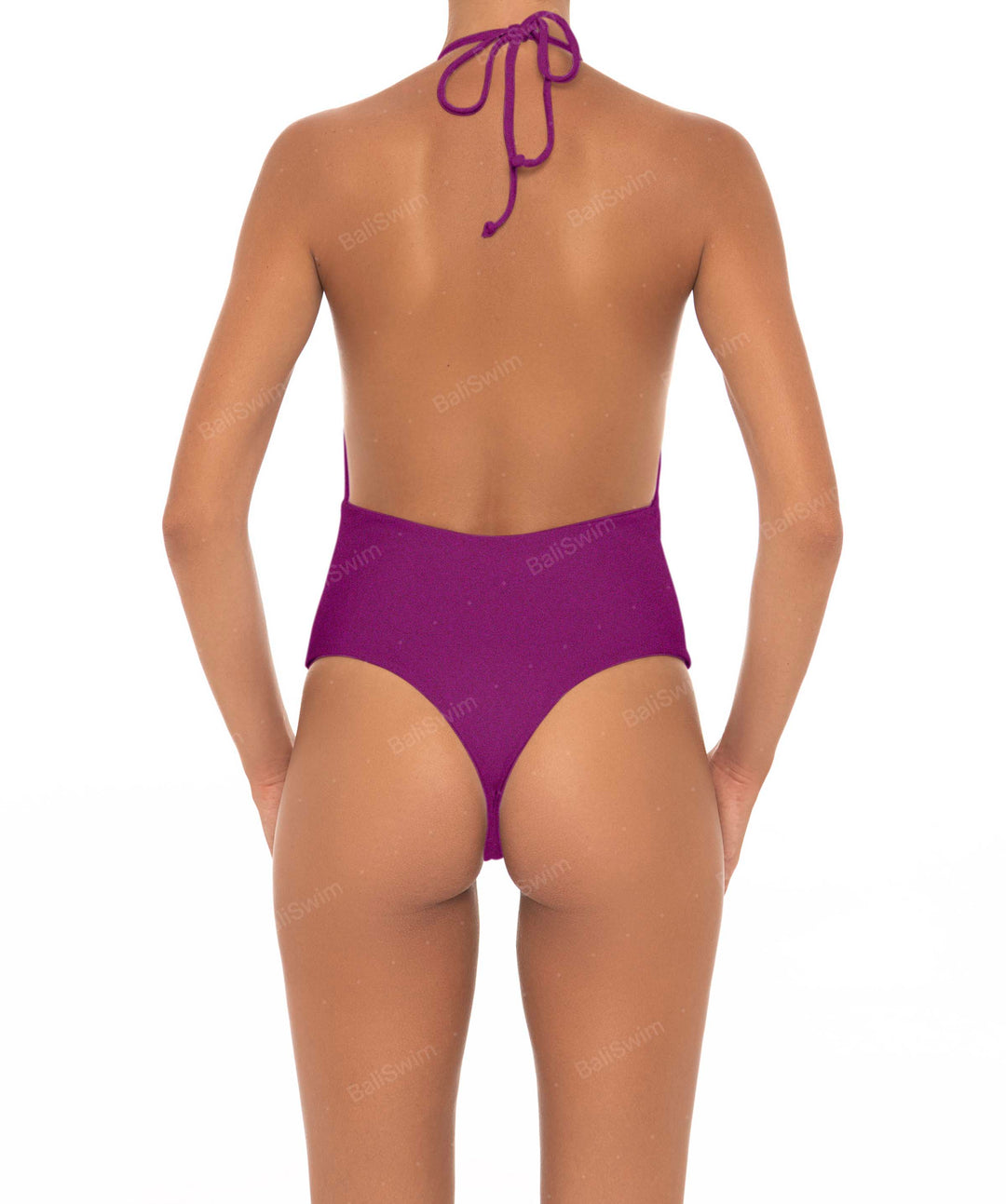 BSWS-S13 Plunge Neck Halter One Piece