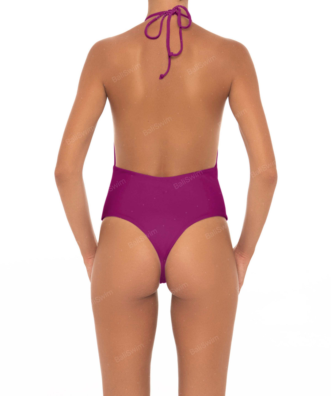 BSWS-S13 Plunge Neck Halter One Piece