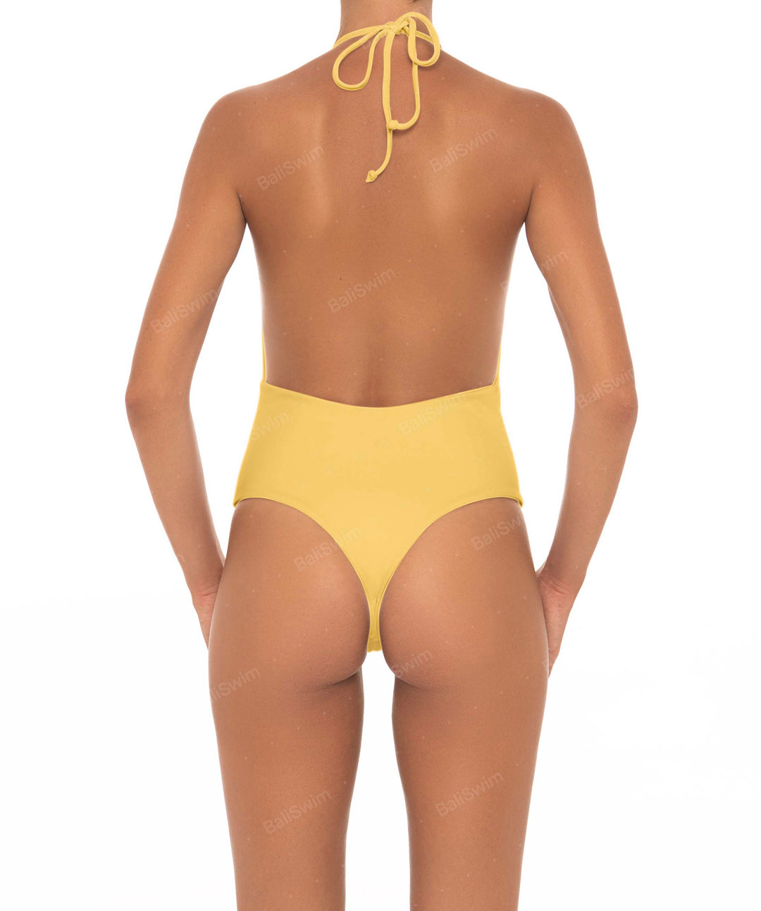 BSWS-S13 Plunge Neck Halter One Piece