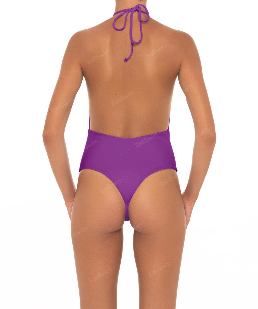 BSWS-S13 Plunge Neck Halter One Piece