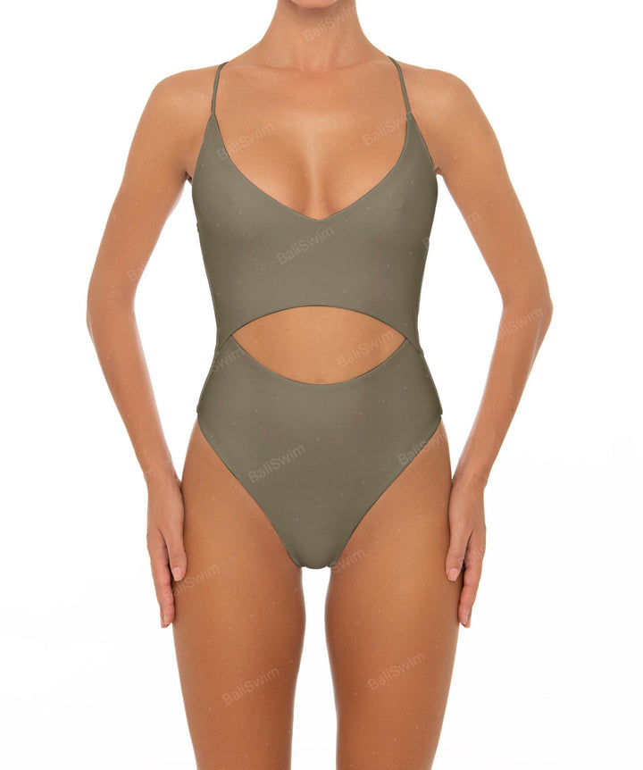 BSWS-S33 V-Neck Cut Out One Piece