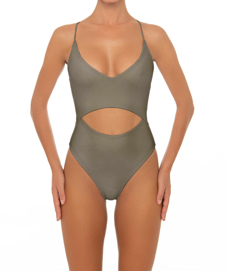 BSWS-S33 V-Neck Cut Out One Piece