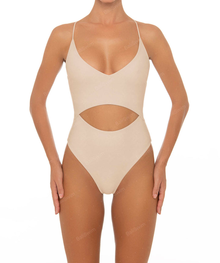 BSWS-S33 V-Neck Cut Out One Piece
