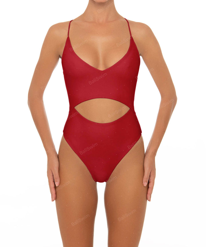 BSWS-S33 V-Neck Cut Out One Piece