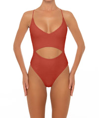 BSWS-S33 V-Neck Cut Out One Piece