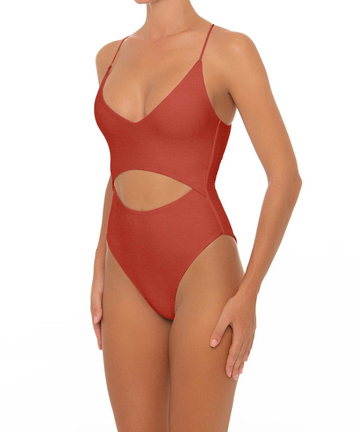 BSWS-S33 V-Neck Cut Out One Piece