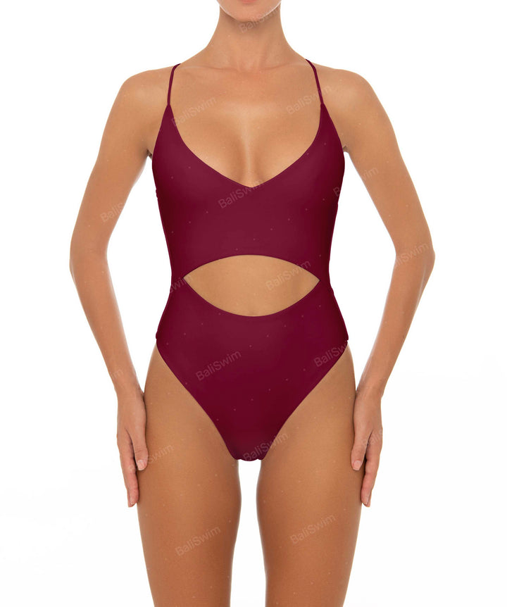 BSWS-S33 V-Neck Cut Out One Piece