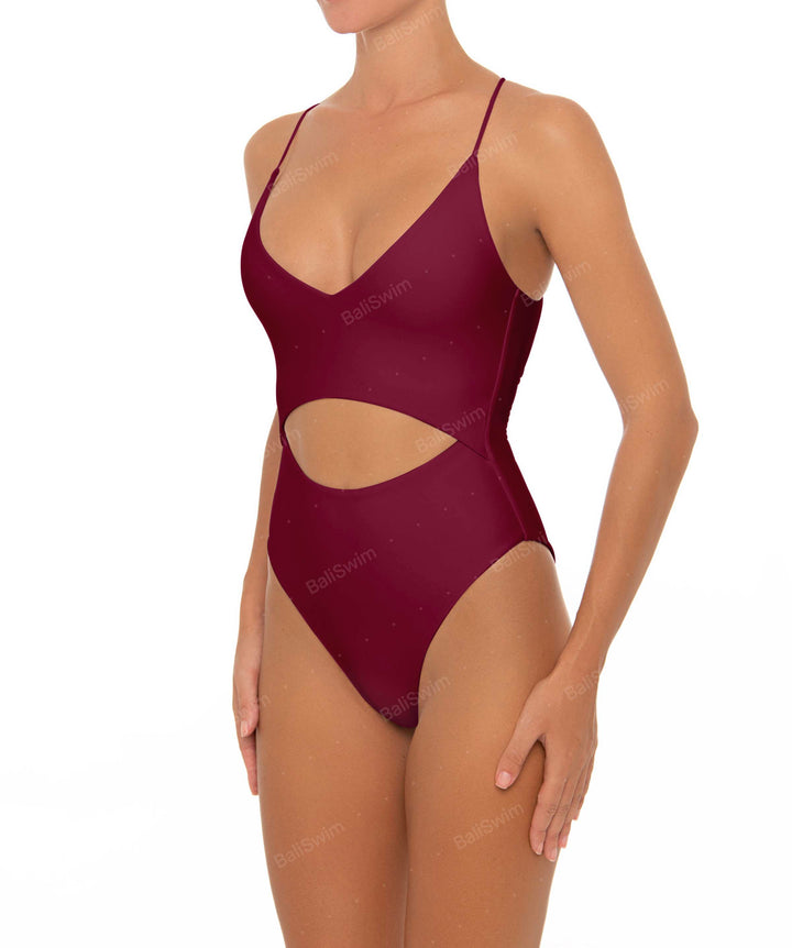 BSWS-S33 V-Neck Cut Out One Piece